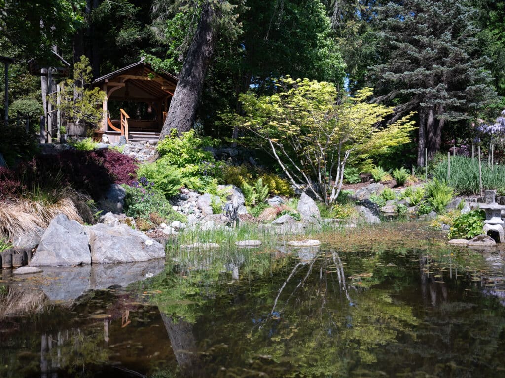 Enjoy peace and tranquility within the Japanese Garden.