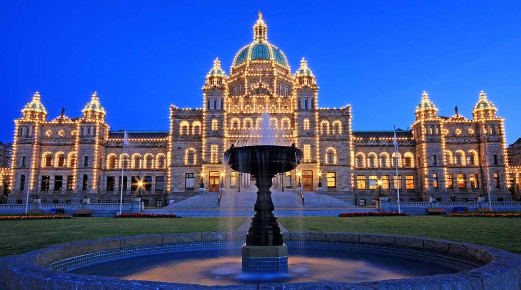 The British Columbia Provincial Parliament Buildings are a sight to behold - day or night!